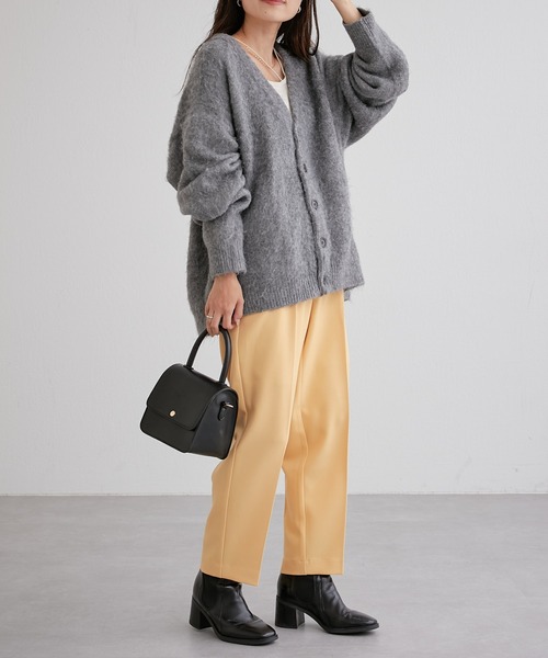 CIAOPANIC TYPY（チャオパニックティピー）の「□楽ちん美脚テックウールテーパードパンツ（スラックス・レディース・ブラック/ピンク/ホワイト系その他/サックスブルー/イエロー・MEDIUM/SMALL/X-SMALL/LARGE）」の10枚目の写真