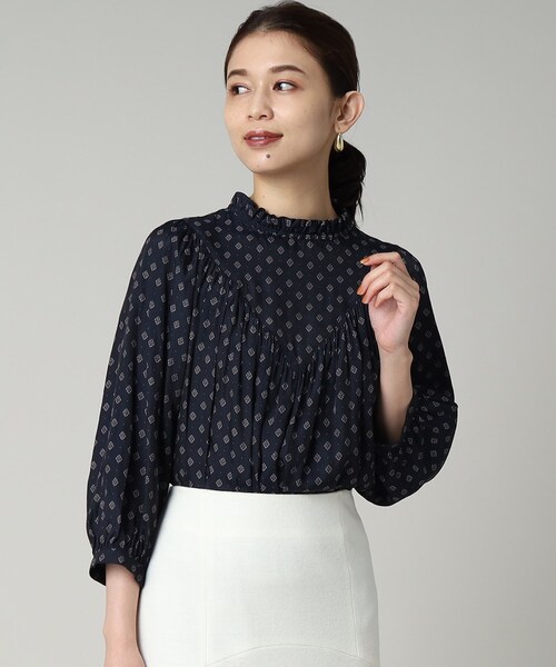 セール 通勤 プロバンス柄 パフスリーブブラウス 洗える シャツ ブラウス Untitled アンタイトル のファッション通販 Zozotown