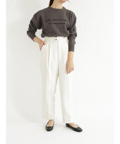 Te chichi（テチチ）の「ハイウエストタックテーパードパンツ（その他パンツ・レディース・ブラウン/オフホワイト/グリーン・SMALL/MEDIUM）」の17枚目の写真