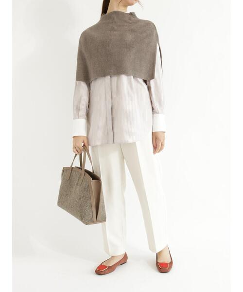 Te chichi（テチチ）の「ハイウエストタックテーパードパンツ（その他パンツ・レディース・ブラウン/オフホワイト/グリーン・SMALL/MEDIUM）」の18枚目の写真