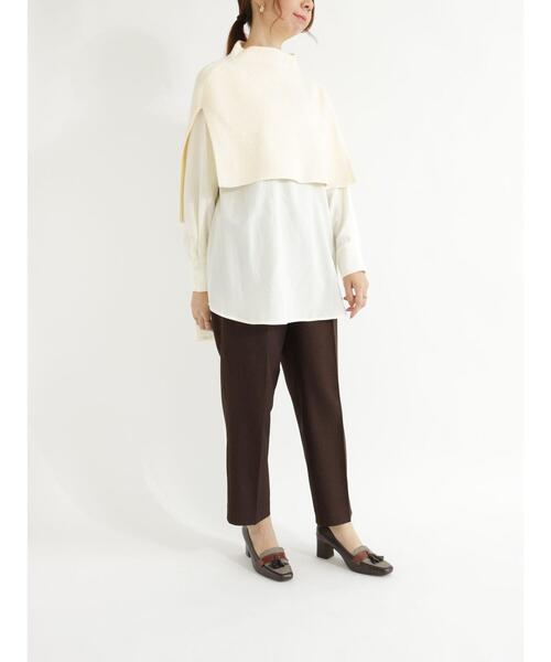 Te chichi（テチチ）の「ハイウエストタックテーパードパンツ（その他パンツ・レディース・ブラウン/オフホワイト/グリーン・SMALL/MEDIUM）」の20枚目の写真