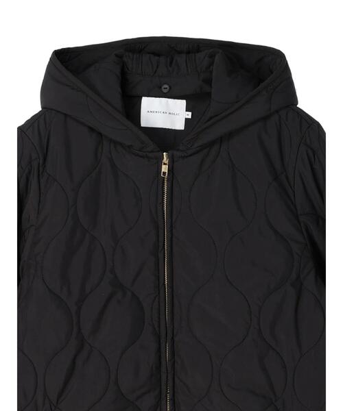 AMERICAN HOLIC（アメリカンホリック）の「あったか4WAYキルティングコート（その他アウター・レディース・ブラック/カーキ・M/L）」の4枚目の写真