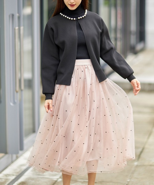 tocco closet（トッコ クローゼット）の「フロッキードットチュール