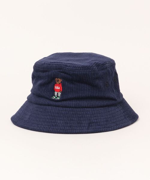 GRIN BUDDY(グリンバディ)の「【GRIN BUDDY / グリンバディ】【キッズ】テディーベアー刺繍コーデュロイハット/クマ刺繍ハット/Kids Bear COD Hat(ハット・キッズ・ベージュ/ネイビー/グレー・54cm)」の3枚目の写真
