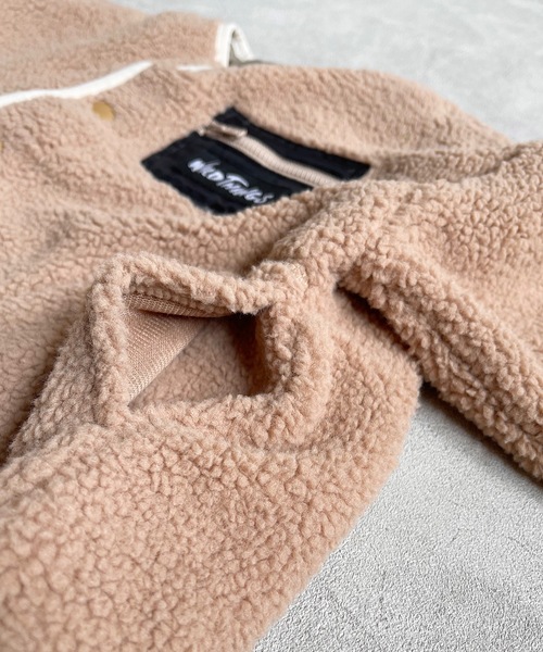 WILD THINGS（ワイルドシングス）の「【WILD THINGS】別注ノーカラージャケット（140～150cm）（ノーカラージャケット・キッズ・オフホワイト/ベージュ・140/150）」の6枚目の写真
