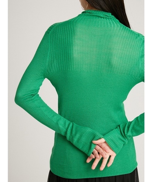 シンプルシアーニットトップス