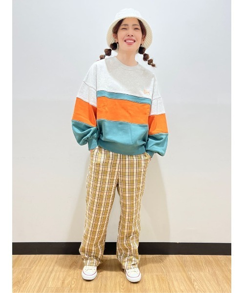 Lee（リー）の「【Lee】ライン切替スウェット（スウェット・レディース・オレンジ・M/L）」の14枚目の写真