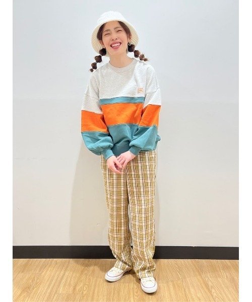 Lee（リー）の「【Lee】ライン切替スウェット（スウェット・レディース・オレンジ・M/L）」の13枚目の写真