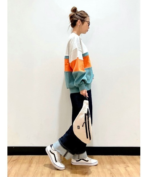 Lee（リー）の「【Lee】ライン切替スウェット（スウェット・レディース・オレンジ・M/L）」の21枚目の写真