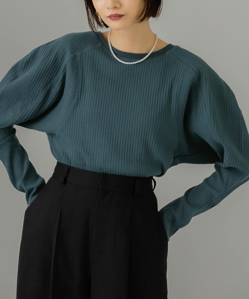 KBF（ケイビーエフ）の「ミリタリーテレコプルオーバー（Tシャツ/カットソー・レディース・ブラウン/アイボリー/ネイビー・ONE）」の3枚目の写真