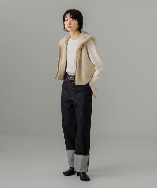 KBF（ケイビーエフ）の「ミリタリーテレコプルオーバー（Tシャツ/カットソー・レディース・ブラウン/アイボリー/ネイビー・ONE）」の6枚目の写真