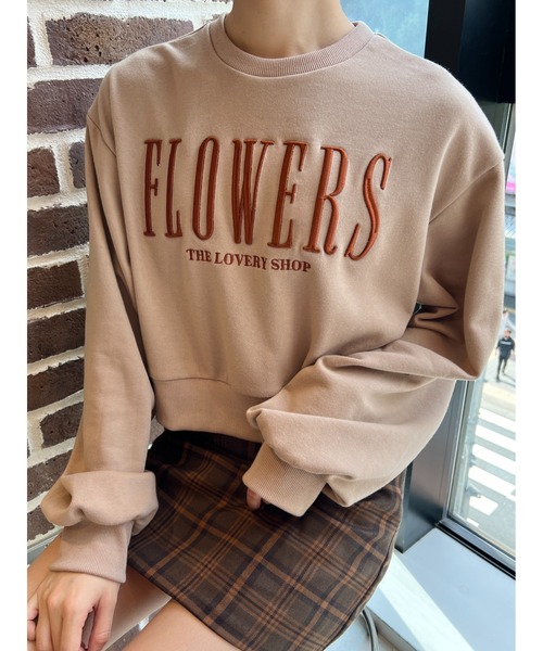 PHILLY（フィリー）の「FLOWERS刺繍スウェット（スウェット・レディース・ベージュ/ブラック/ホワイト・FREE）」の3枚目の写真