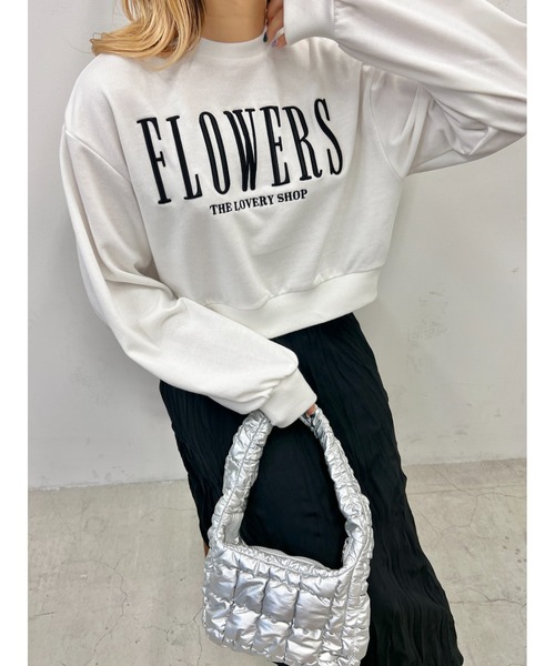 PHILLY（フィリー）の「FLOWERS刺繍スウェット（スウェット・レディース・ベージュ/ブラック/ホワイト・FREE）」の4枚目の写真