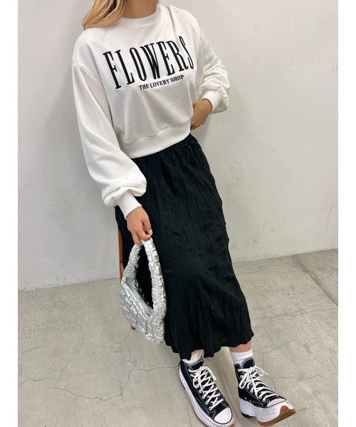 PHILLY（フィリー）の「FLOWERS刺繍スウェット（スウェット・レディース・ベージュ/ブラック/ホワイト・FREE）」の9枚目の写真