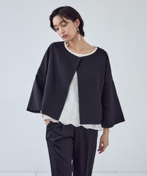 【入学式・卒業式・フォーマル】＜Callarus＞レースブラウステーパードパンツスーツ3点セット（コサージュ付）