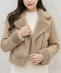 Julia Boutique | フェイクムートンライダースジャケット(ライダースジャケット)