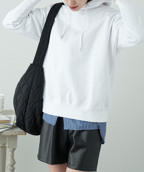 COLONY 2139（コロニートゥーワンスリーナイン）の「裏起毛フードパーカー（パーカー・レディース・グレー/オフホワイト/ブルー/ブラック・FREE）」の5枚目の写真