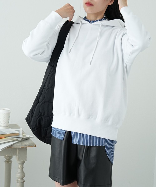 COLONY 2139（コロニートゥーワンスリーナイン）の「裏起毛フードパーカー（パーカー・レディース・グレー/オフホワイト/ブルー/ブラック・FREE）」の9枚目の写真