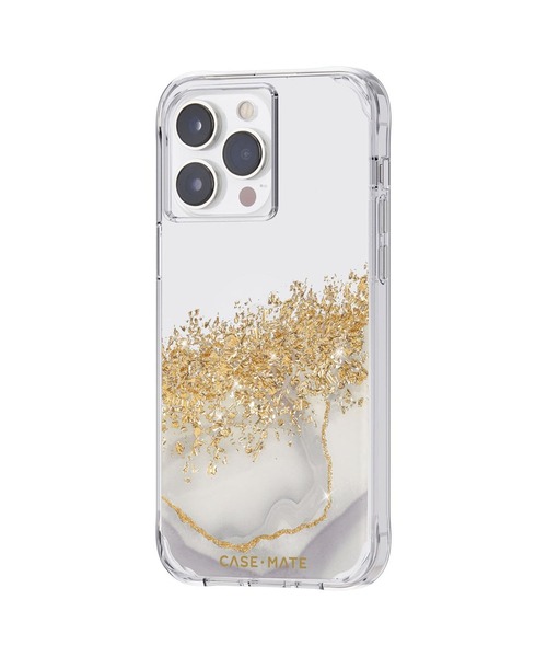 Case-Mate(ケースメイト)の「iPhone14ProMax 6.7inch Case-Mate Karat Marble 3.0m落下耐衝撃・抗菌・リサイクル素材(スマホケース/カバー・レディース・ゴールド・ONE SIZE)」の3枚目の写真