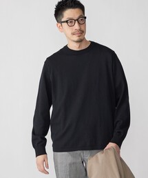 SHIPS:〈洗濯機可能〉TEXBRID(R) クルーネック リネン ニット