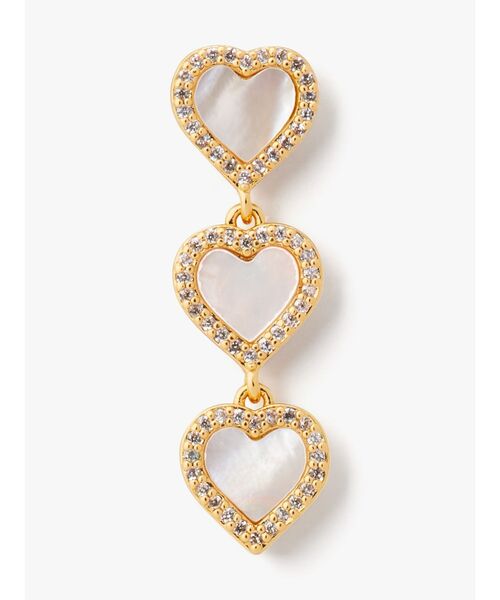 kate spade new york(ケイトスペード ニューヨーク)の「テイク ハート リニア ピアス(ピアス(両耳用)・レディース・ベージュ・ONESIZE)」の3枚目の写真