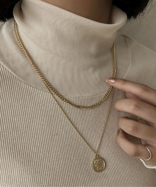 apres jour clair(アプレジュールクレア)の「【apres jour clair×ARIAZ】3連コインネックレス(ネックレス・レディース・ゴールド・FREE)」の2枚目の写真