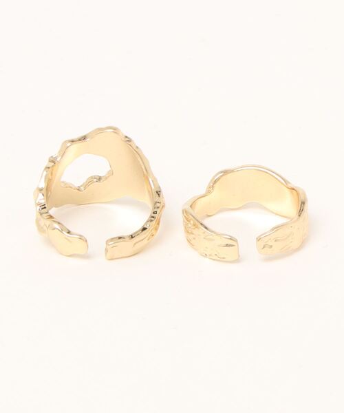 nemne store(ネンネストア)の「【accessory】デザインリング2点セット(リング・レディース・ゴールド/シルバー・フリー)」の6枚目の写真
