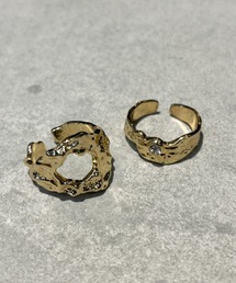 【accessory】デザインリング2点セット