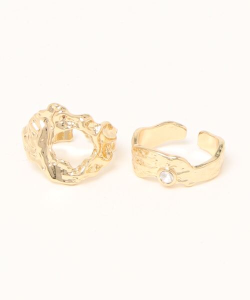 nemne store(ネンネストア)の「【accessory】デザインリング2点セット(リング・レディース・ゴールド/シルバー・フリー)」の8枚目の写真