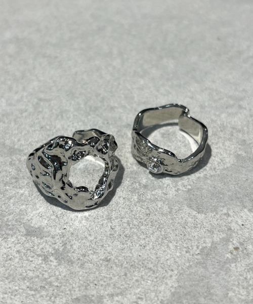 nemne store(ネンネストア)の「【accessory】デザインリング2点セット(リング・レディース・ゴールド/シルバー・フリー)」の14枚目の写真