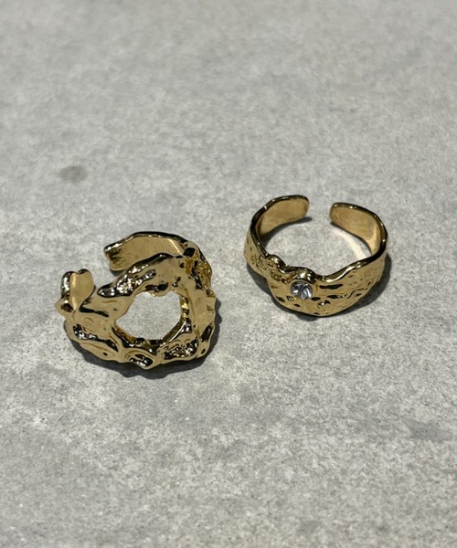 nemne store(ネンネストア)の「【accessory】デザインリング2点セット(リング・レディース・ゴールド/シルバー・フリー)」の12枚目の写真