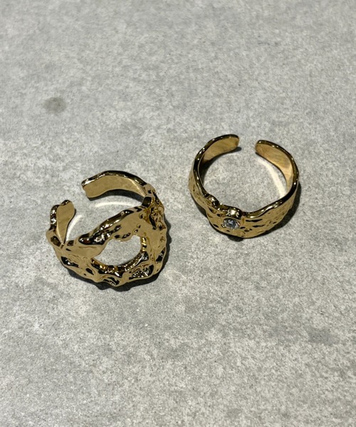 nemne store(ネンネストア)の「【accessory】デザインリング2点セット(リング・レディース・ゴールド/シルバー・フリー)」の11枚目の写真