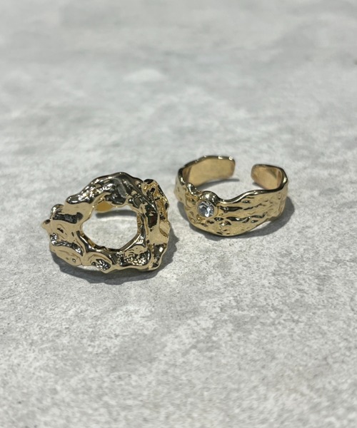 nemne store(ネンネストア)の「【accessory】デザインリング2点セット(リング・レディース・ゴールド/シルバー・フリー)」の10枚目の写真