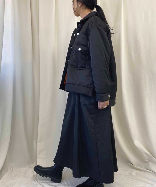 NANEA(ナネア)の「裏地付きギャザーフレアスカート(スカート・レディース・カーキ/ブラック・ONE SIZE)」の12枚目の写真