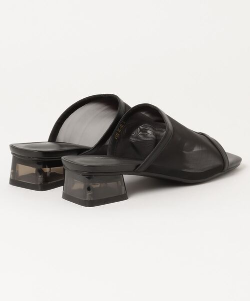 LibertyDoll(リバティードール)の「オープントゥチュールクリアヒールミュール(サンダル・レディース・ブラック×ブラック/ブラック/ベージュ/アイボリー/シルバー・L/S/M/LL/SS/3L)」の6枚目の写真