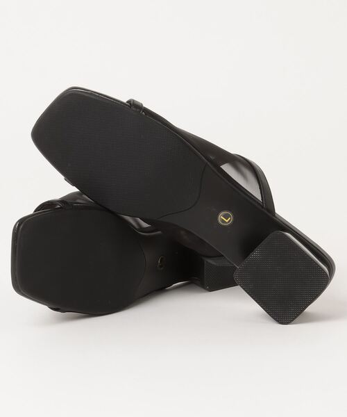 LibertyDoll(リバティードール)の「オープントゥチュールクリアヒールミュール(サンダル・レディース・ブラック×ブラック/ブラック/ベージュ/アイボリー/シルバー・L/S/M/LL/SS/3L)」の7枚目の写真