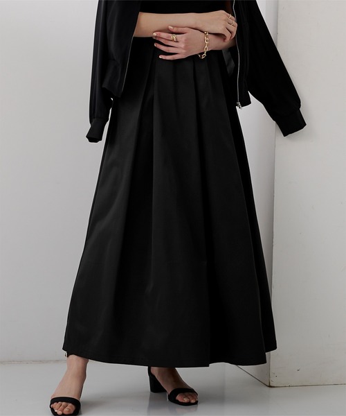 UR'S（ユアーズ）の「ﾀﾌﾀﾀｯｸﾛﾝｸﾞｽｶｰﾄ（スカート・レディース・ネイビー/ブラック/オフホワイト・XS/S/M/L）」の17枚目の写真