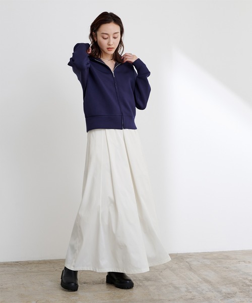 UR'S（ユアーズ）の「ﾀﾌﾀﾀｯｸﾛﾝｸﾞｽｶｰﾄ（スカート・レディース・ネイビー/ブラック/オフホワイト・XS/S/M/L）」の20枚目の写真