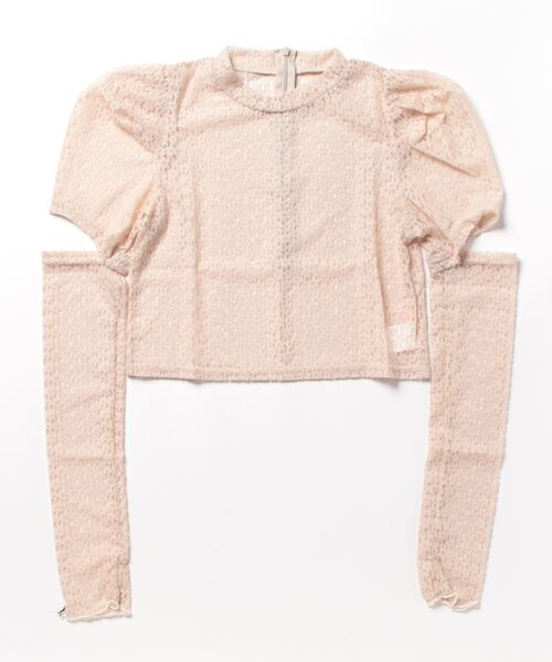 lilLilly(リルリリー)の「カットアウトレーストップス(Tシャツ/カットソー・レディース・ベージュ/ブラック/ホワイト・FREE)」の19枚目の写真