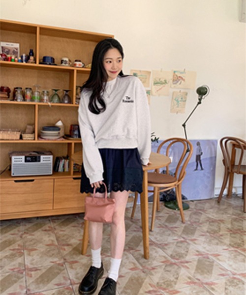 LYEON（リヨン）の「スカラップコットンレーススカート（スカート・レディース・ホワイト/ブラック・FREE）」の2枚目の写真