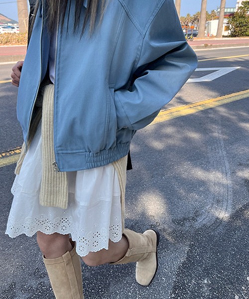 LYEON（リヨン）の「スカラップコットンレーススカート（スカート・レディース・ホワイト/ブラック・FREE）」の6枚目の写真