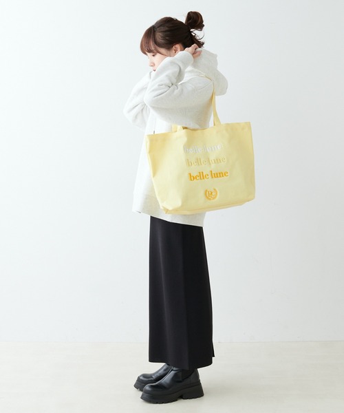 PUAL CE CIN（ピュアルセシン）の「【WEB限定】グラデーションカラーロゴ刺繍トートバッグ（ショルダーバッグ・レディース・レッド/ブラウン/イエロー/グリーン・FREE）」の21枚目の写真