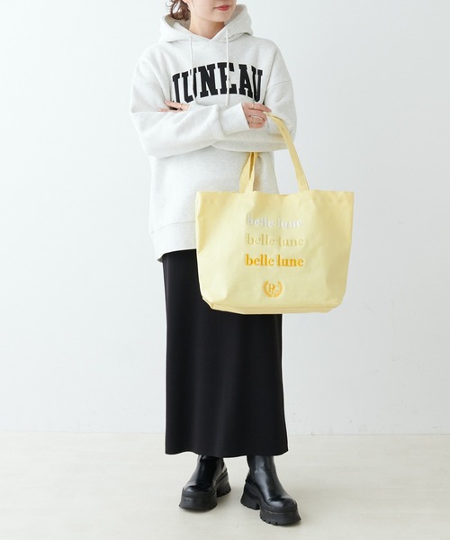 PUAL CE CIN（ピュアルセシン）の「【WEB限定】グラデーションカラーロゴ刺繍トートバッグ（ショルダーバッグ・レディース・レッド/ブラウン/イエロー/グリーン・FREE）」の20枚目の写真