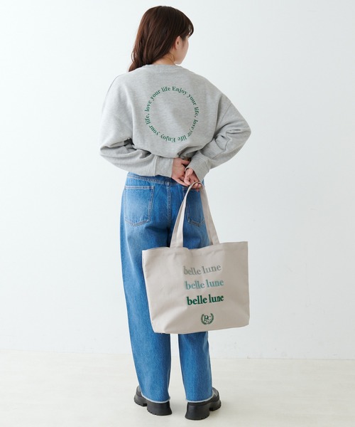 PUAL CE CIN（ピュアルセシン）の「【WEB限定】グラデーションカラーロゴ刺繍トートバッグ（ショルダーバッグ・レディース・レッド/ブラウン/イエロー/グリーン・FREE）」の11枚目の写真