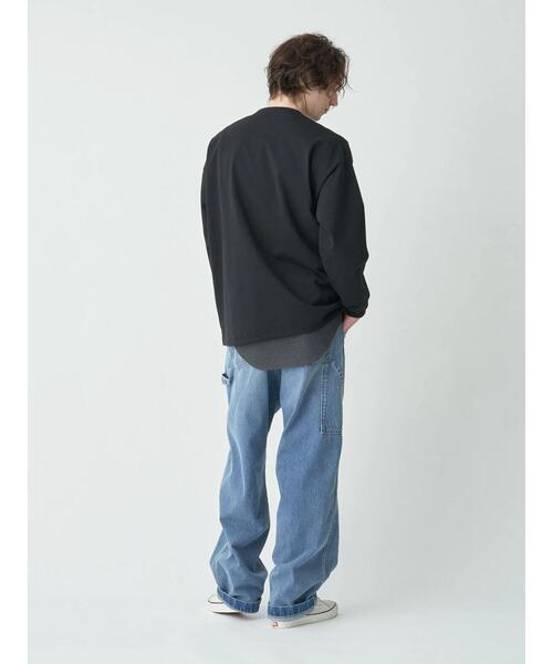CRAFT STANDARD BOUTIQUE(クラフトスタンダードブティック)の「リサイクル20/2天竺ロゴ刺繍L/S TEE(Tシャツ/カットソー・メンズ・ブラック/オフホワイト/杢グレー/オリーブ・M/L/XL)」の12枚目の写真