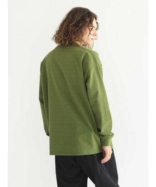CRAFT STANDARD BOUTIQUE(クラフトスタンダードブティック)の「リサイクル20/2天竺ロゴ刺繍L/S TEE(Tシャツ/カットソー・メンズ・ブラック/オフホワイト/杢グレー/オリーブ・M/L/XL)」の16枚目の写真