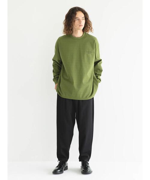 CRAFT STANDARD BOUTIQUE(クラフトスタンダードブティック)の「リサイクル20/2天竺ロゴ刺繍L/S TEE(Tシャツ/カットソー・メンズ・ブラック/オフホワイト/杢グレー/オリーブ・M/L/XL)」の17枚目の写真