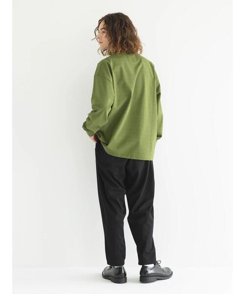 CRAFT STANDARD BOUTIQUE(クラフトスタンダードブティック)の「リサイクル20/2天竺ロゴ刺繍L/S TEE(Tシャツ/カットソー・メンズ・ブラック/オフホワイト/杢グレー/オリーブ・M/L/XL)」の19枚目の写真