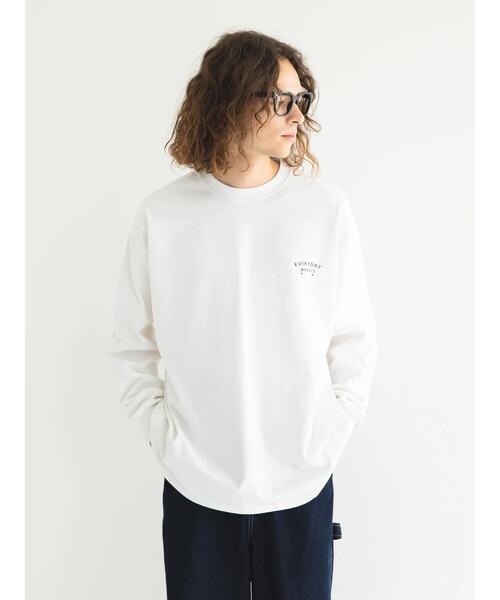 CRAFT STANDARD BOUTIQUE(クラフトスタンダードブティック)の「リサイクル20/2天竺ロゴ刺繍L/S TEE(Tシャツ/カットソー・メンズ・ブラック/オフホワイト/杢グレー/オリーブ・M/L/XL)」の20枚目の写真