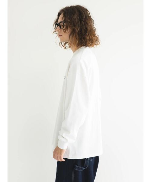 CRAFT STANDARD BOUTIQUE(クラフトスタンダードブティック)の「リサイクル20/2天竺ロゴ刺繍L/S TEE(Tシャツ/カットソー・メンズ・ブラック/オフホワイト/杢グレー/オリーブ・M/L/XL)」の22枚目の写真